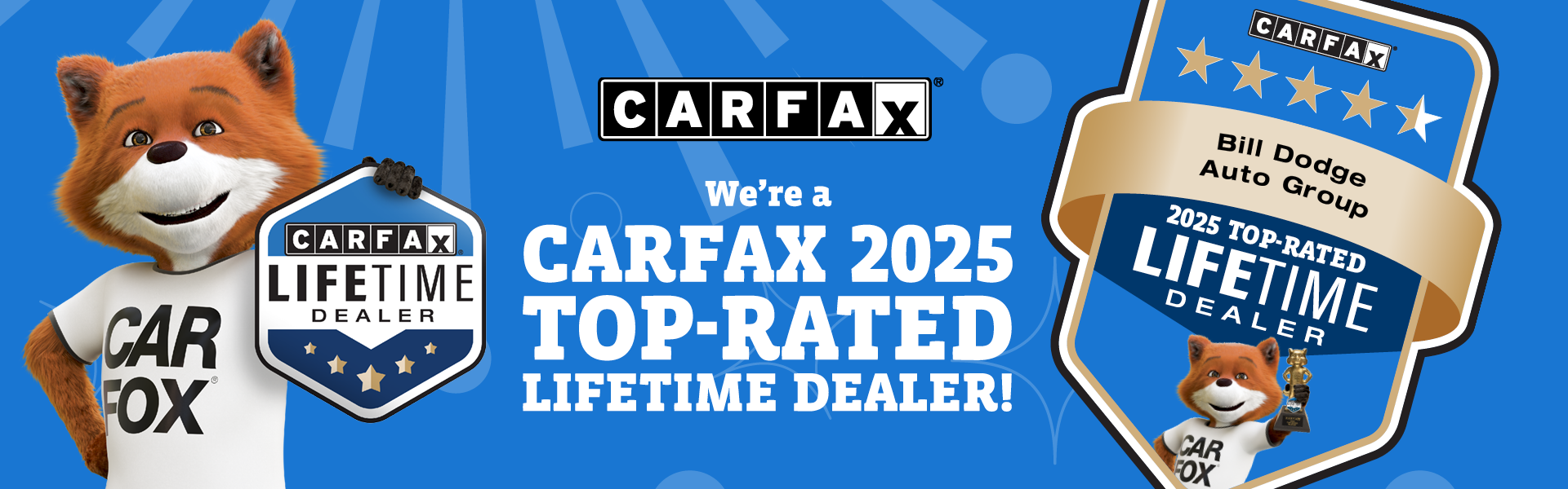 Carfax 2025 Top-Rated LIFETIME Dealer!