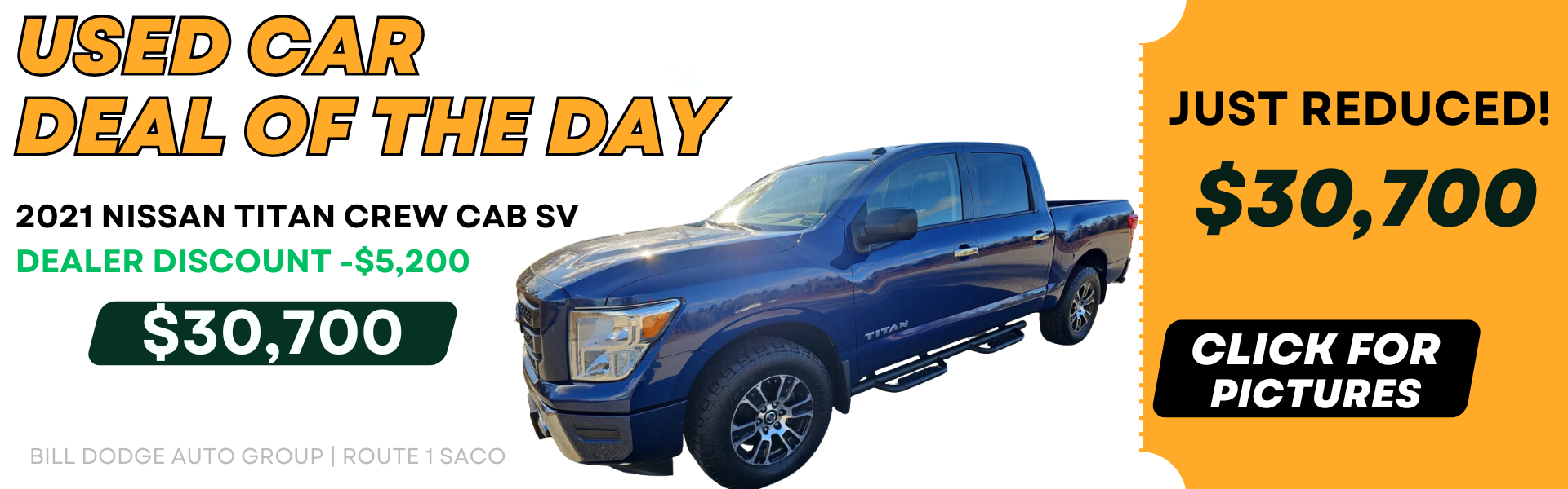  Deal of the Day: 2021 Nissan TITAN SV